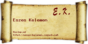 Eszes Kelemen névjegykártya